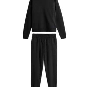 Unisex Essential Black Tracksuit